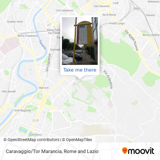 Caravaggio/Tor Marancia map