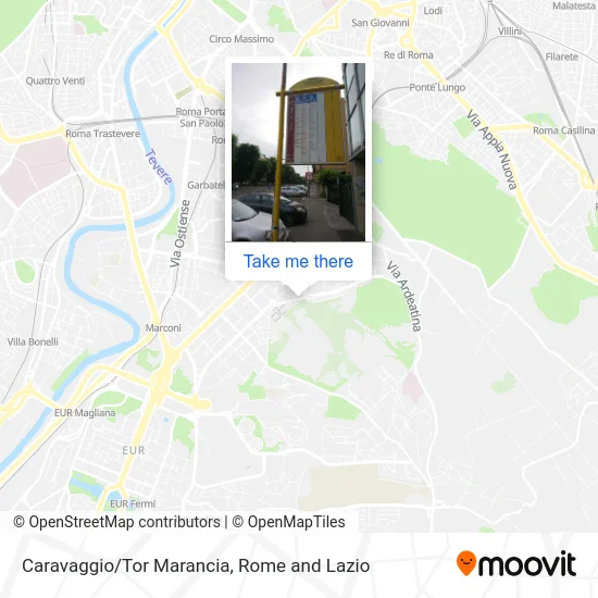 Caravaggio/Tor Marancia map