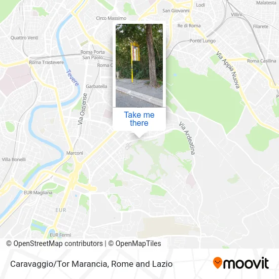 Caravaggio/Tor Marancia map