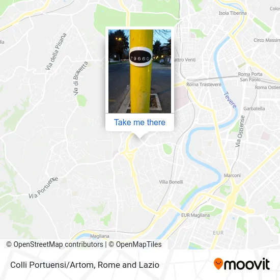 Colli Portuensi/Artom map