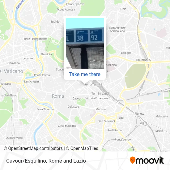 Cavour/Esquilino map