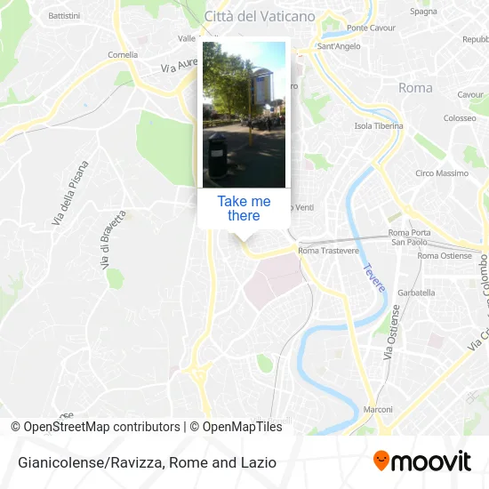 Gianicolense/Ravizza map