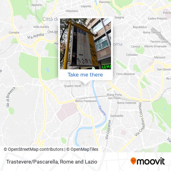 Trastevere/Pascarella map