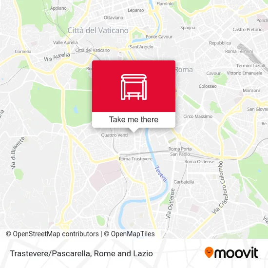 Trastevere/Pascarella map