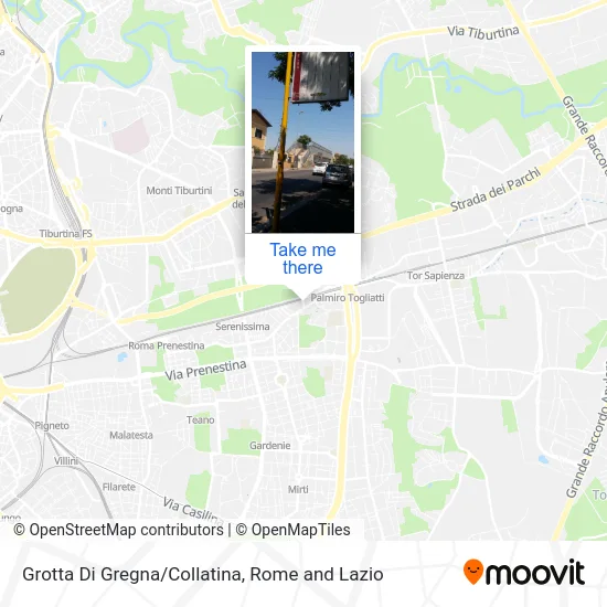 Grotta Di Gregna/Collatina map