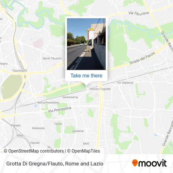 Grotta Di Gregna/Flauto map