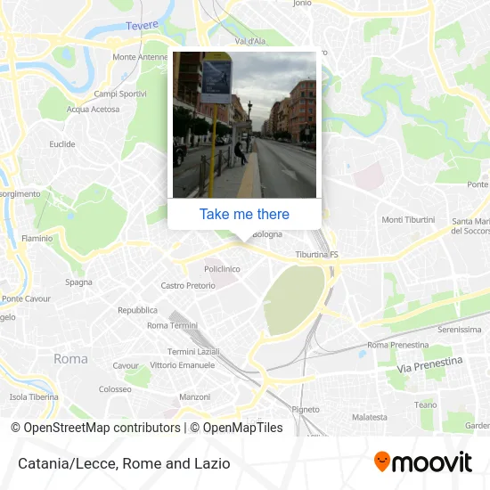 Catania/Lecce map