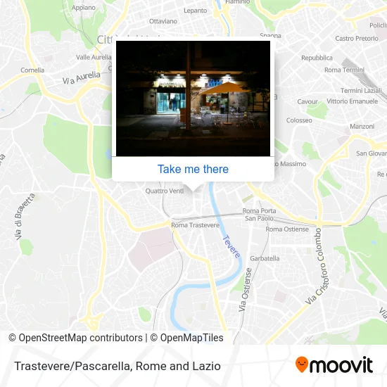 Trastevere/Pascarella map