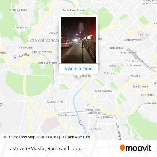 Trastevere/Mastai map