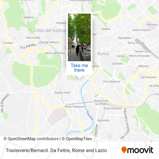 Trastevere/Bernard. Da Feltre map