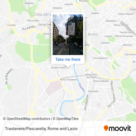 Trastevere/Pascarella map