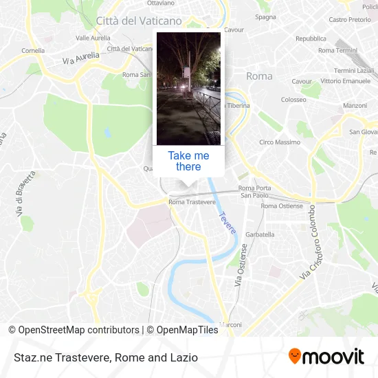 Trastevere Station map