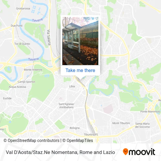 Val D'Aosta/Nomentana Station map