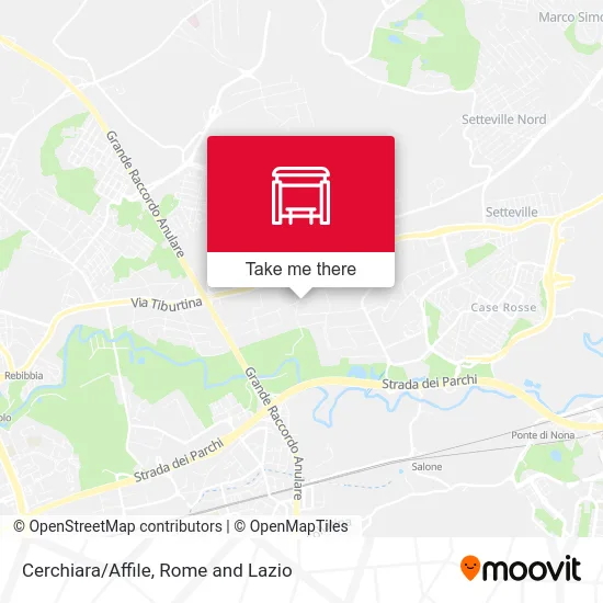 Cerchiara/Affile map