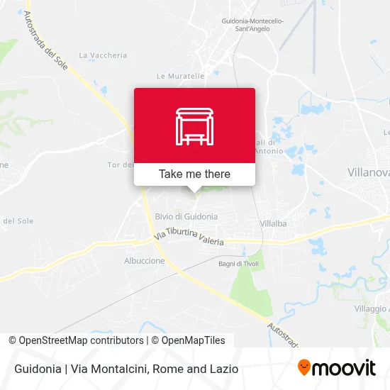 Guidonia | Via Montalcini map
