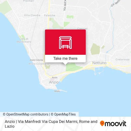 Anzio | Via Manfredi Via Cupa Dei Marmi map
