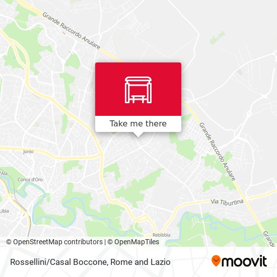 Rossellini/Casal Boccone map