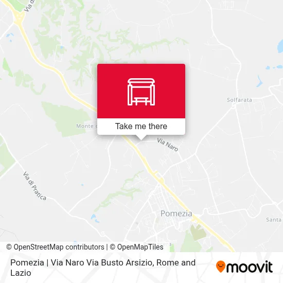 Pomezia | Via Naro Via Busto Arsizio map