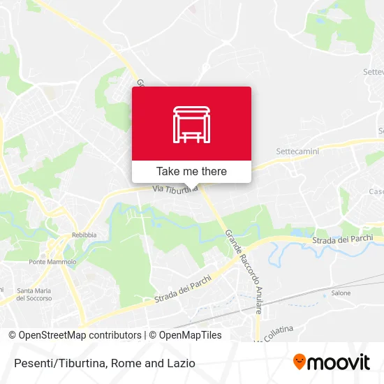 Pesenti/Tiburtina map