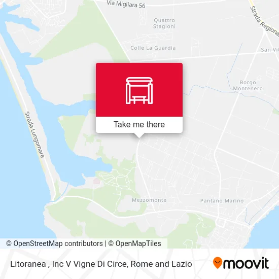 Litoranea, Junction Vigne Di Circe map