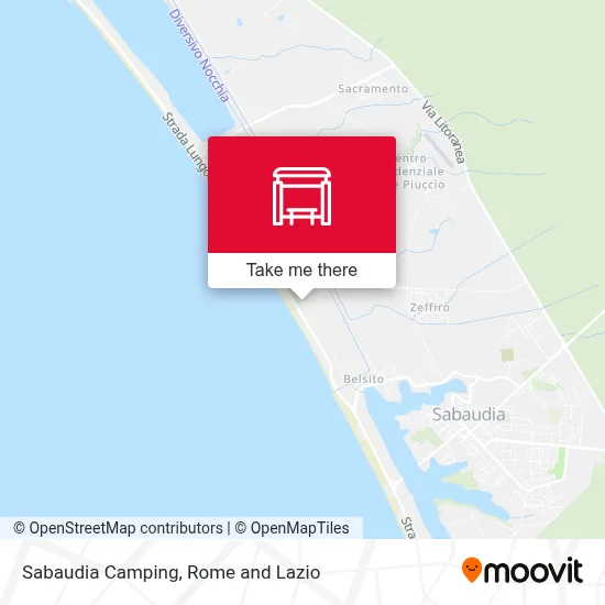 Sabaudia Camping map