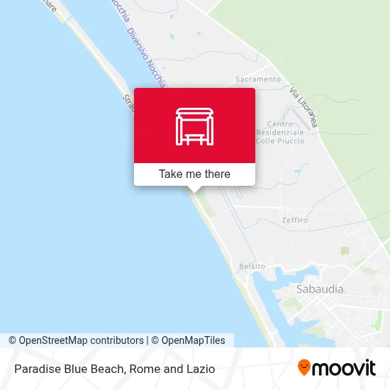Paradise Blue Beach map