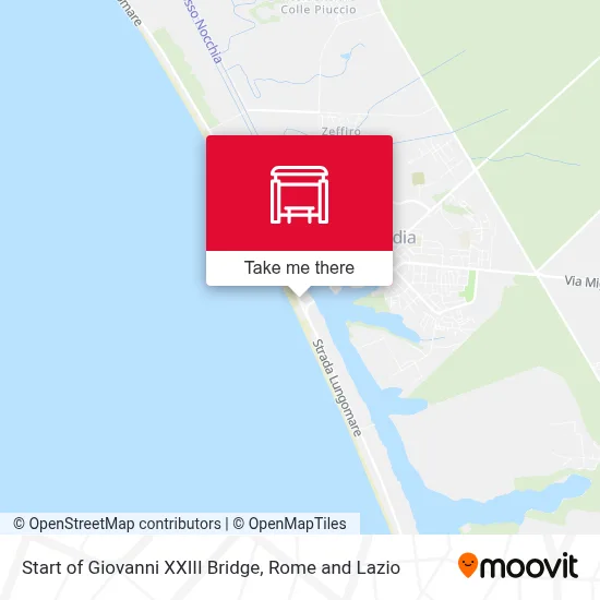 Start of Giovanni XXIII Bridge map