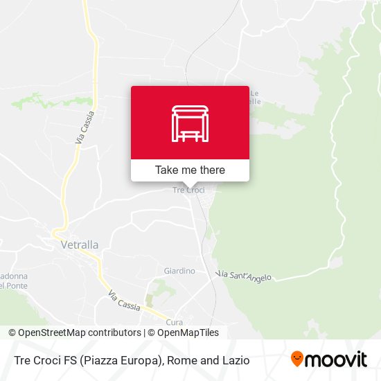Tre Croci FS (Piazza Europa) map