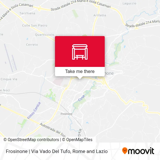 Frosinone | Via Vado Del Tufo map