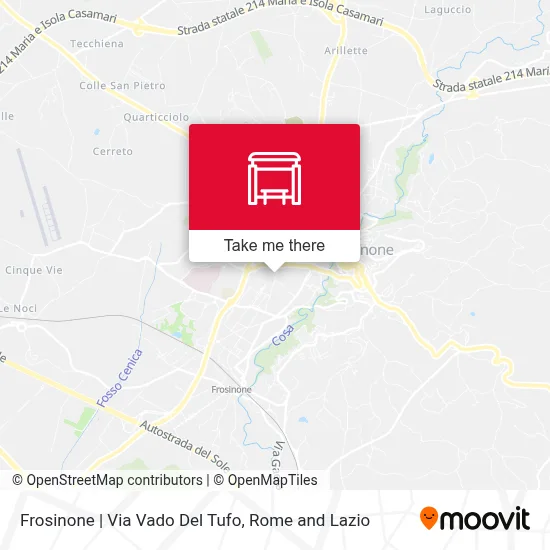 Frosinone | Via Vado Del Tufo map