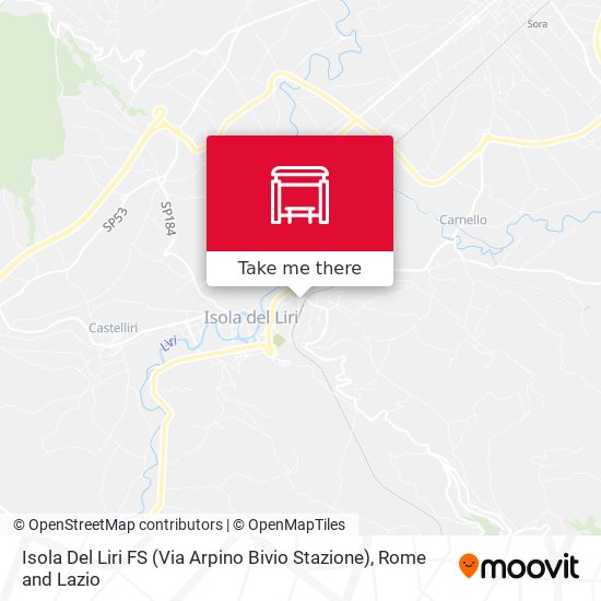Isola Del Liri FS (Via Arpino Bivio Stazione) map