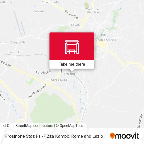 Frosinone Station/Kambo Square map