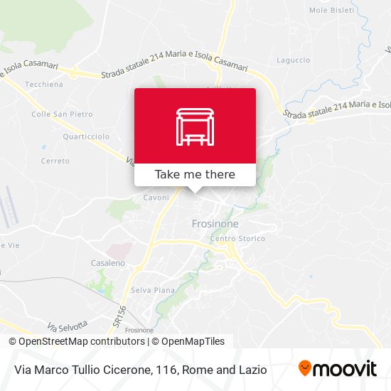 Via Marco Tullio Cicerone, 116 map