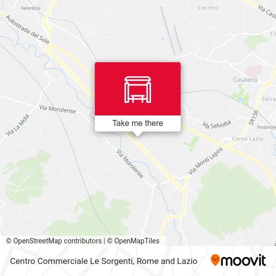 Le Sorgenti Shopping Center map