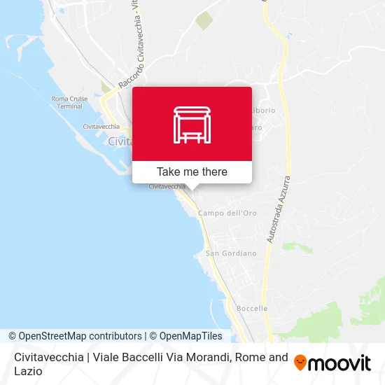 Civitavecchia | Baccelli Avenue Morandi Road map