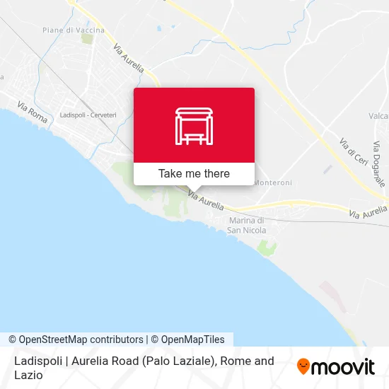 Ladispoli | Aurelia Road (Palo Laziale) map