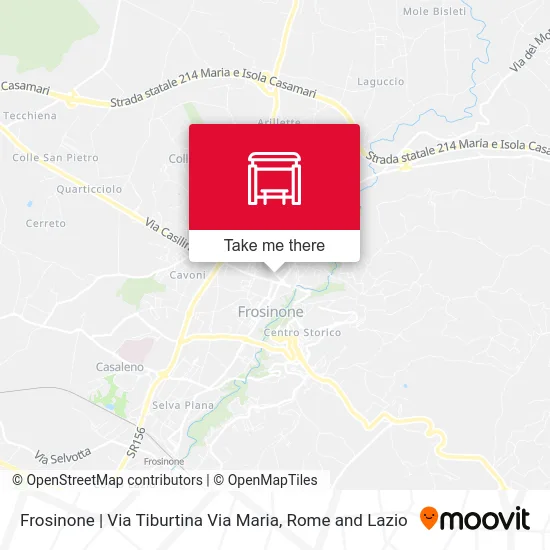 Frosinone | Tiburtina Street Maria Street map