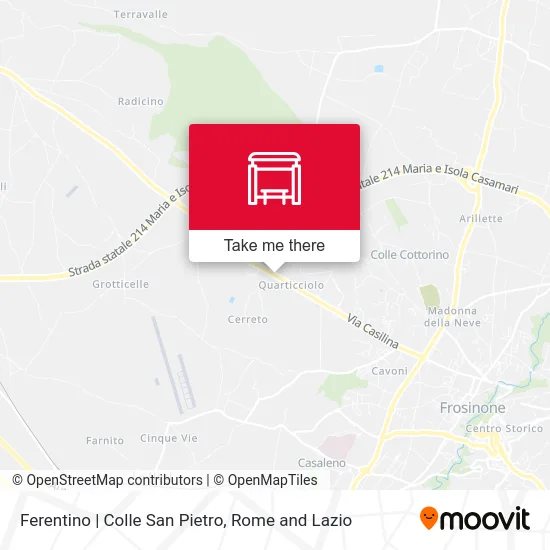 Ferentino | Colle San Pietro map