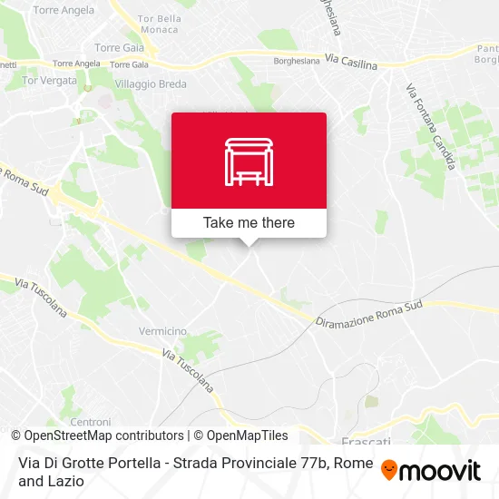 Via Di Grotte Portella - Provincial Road 77b map