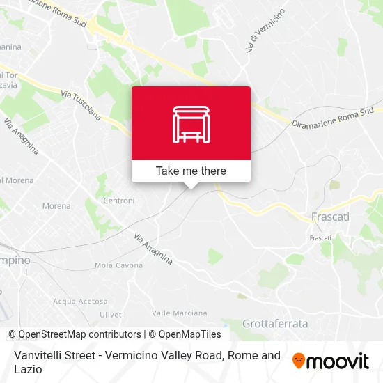 Vanvitelli Street - Vermicino Valley Road map