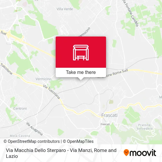 Via Macchia Dello Sterparo - Via Manzi map