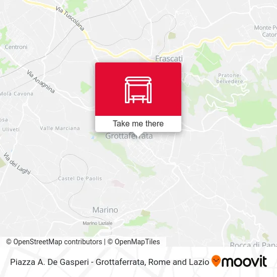De Gasperi Square - Grottaferrata map