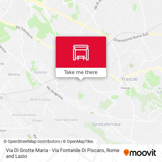 Via Di Grotte Maria - Via Fontanile Di Piscaro map