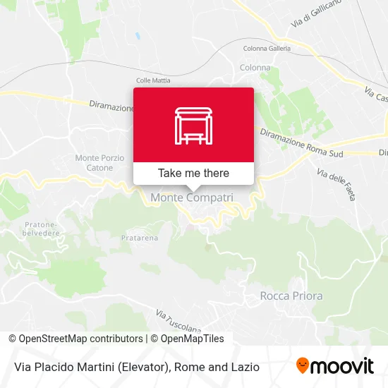 Via Placido Martini (Elevator) map