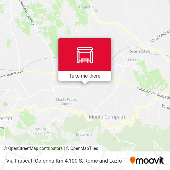 Via Frascati Colonna Km 4,100 S map