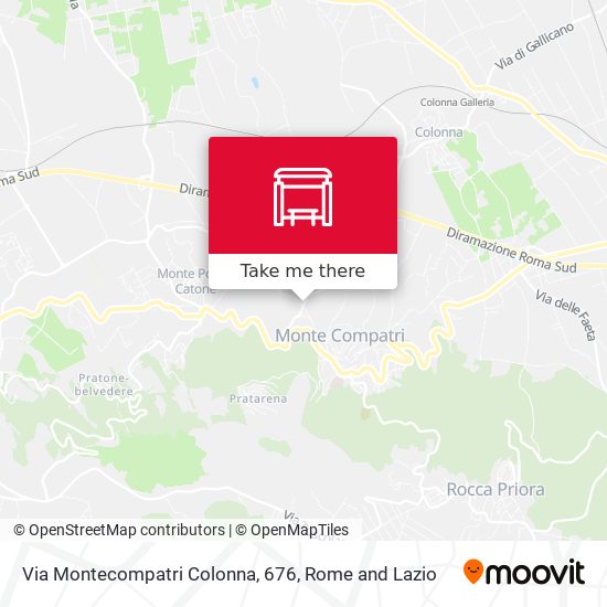 Via Montecompatri Colonna, 676 map
