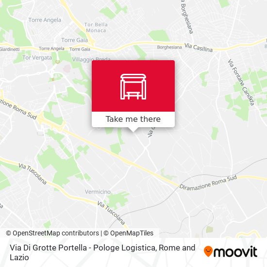 Via Di Grotte Portella - Pologe Logistica map