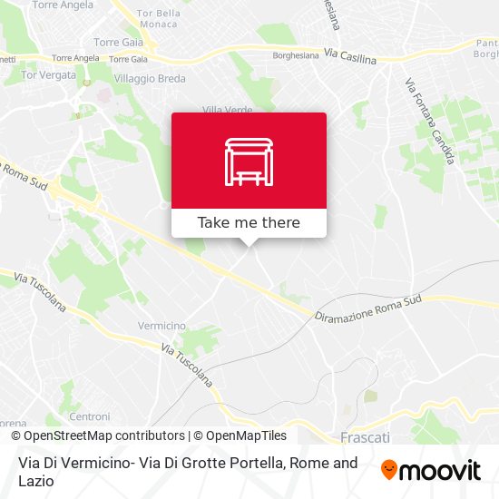 Via Di Vermicino- Via Di Grotte  Portella map