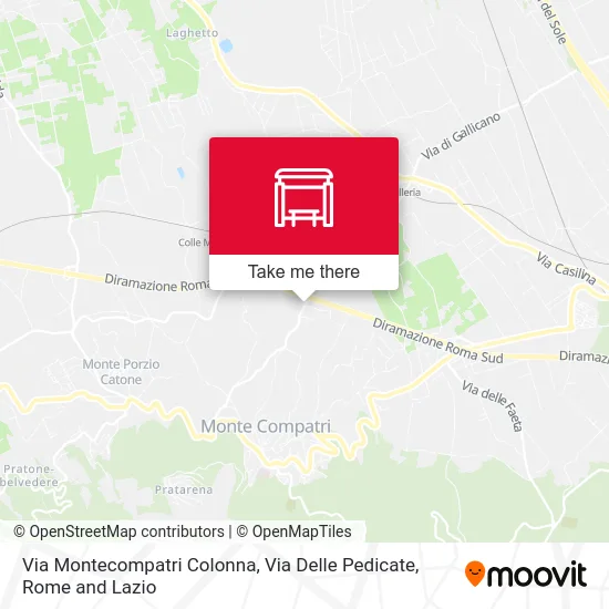 Montecompatri Colonna Street, Pedicate Street map
