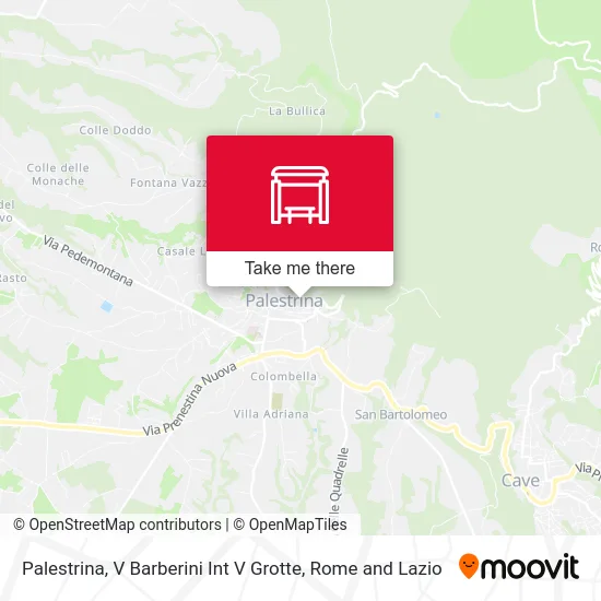 Palestrina, V Barberini Int V Grotte map